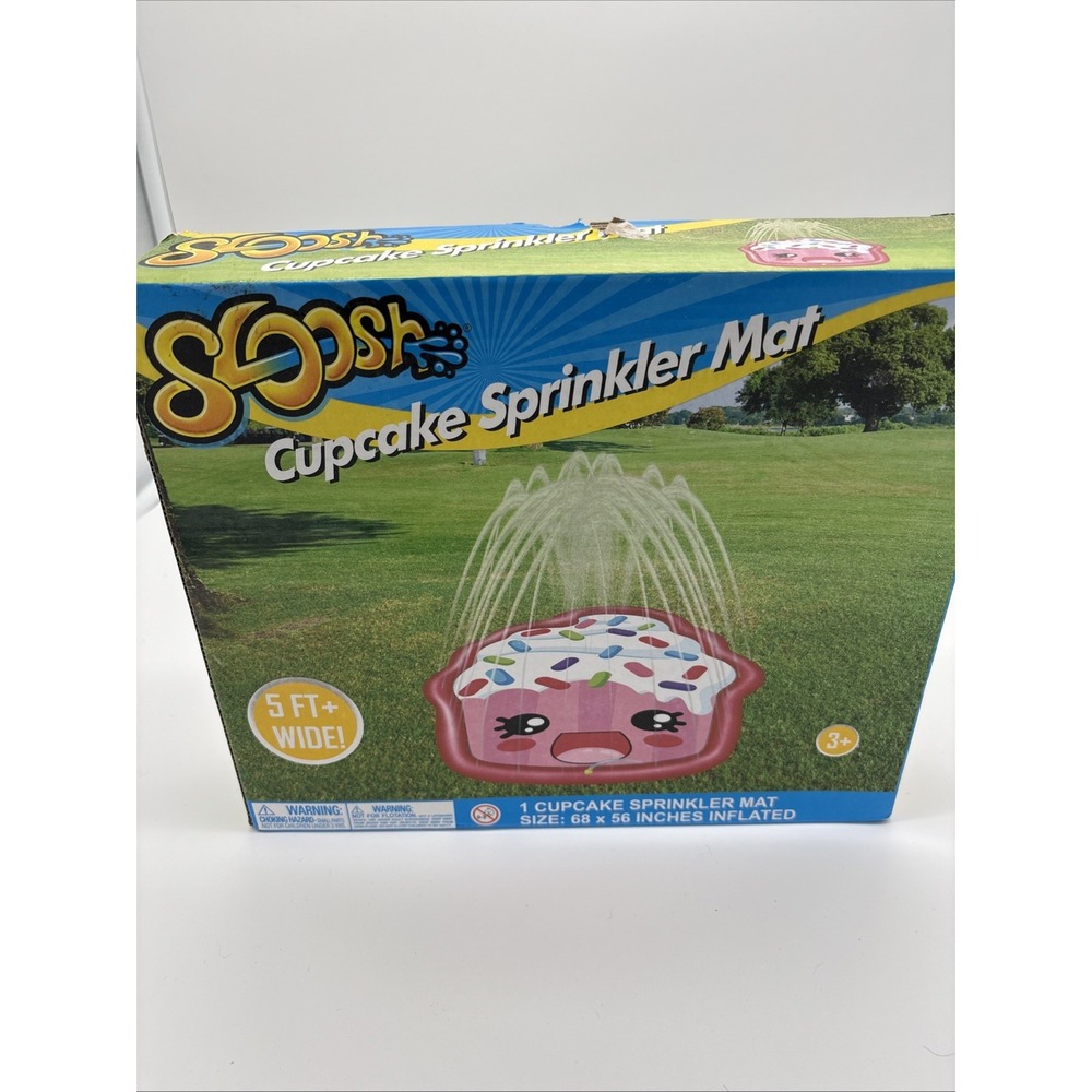 Sloosh Inflatable Cupcake Sprinkler Mat‎ Open Box Never Used 68 X 56